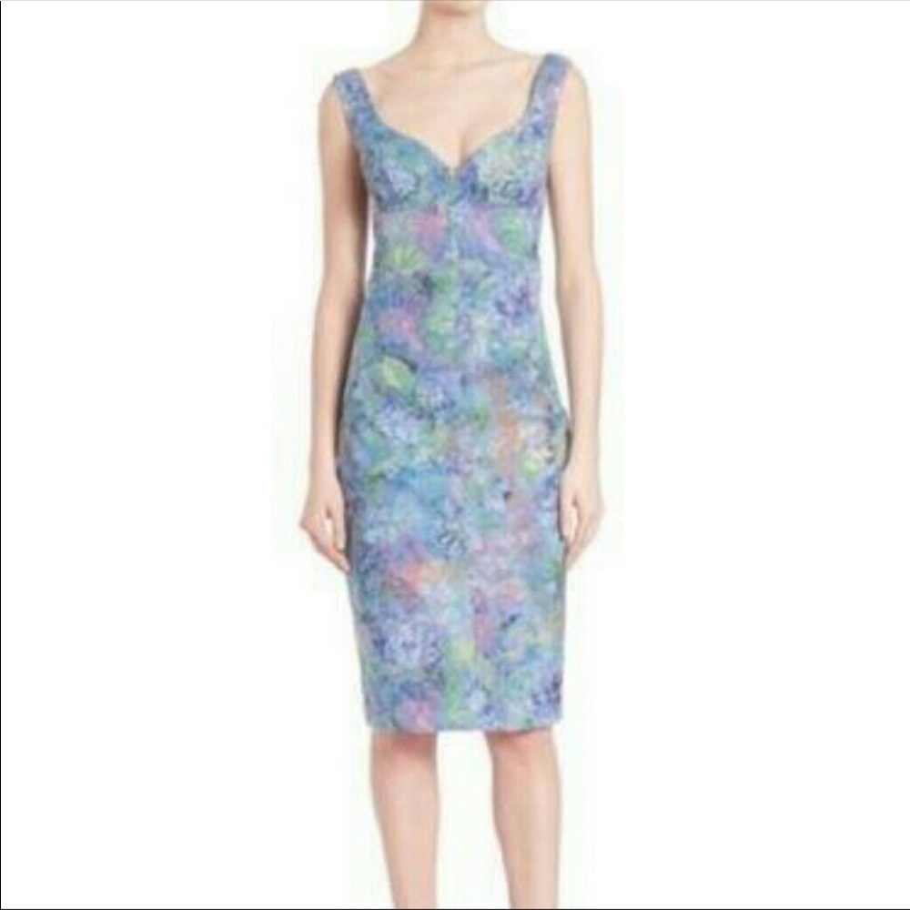 Black halo Multi color dress with slit